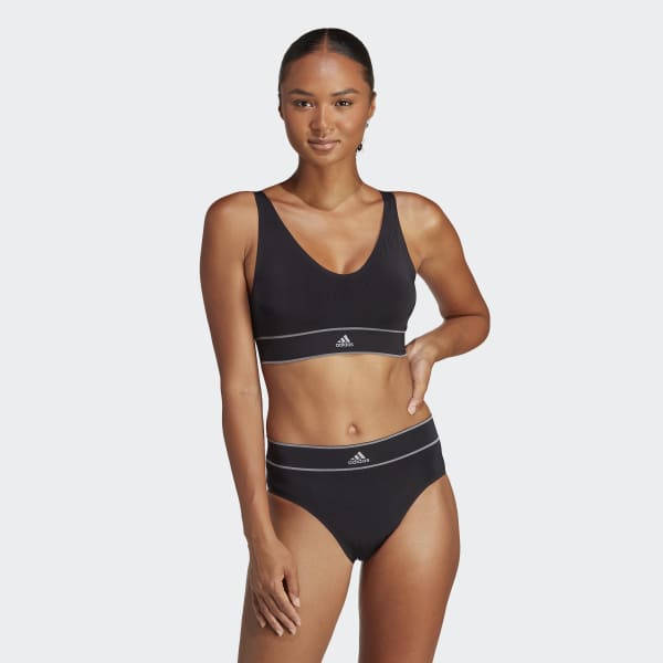 Czerń Active Seamless Plunge Bra HPO53