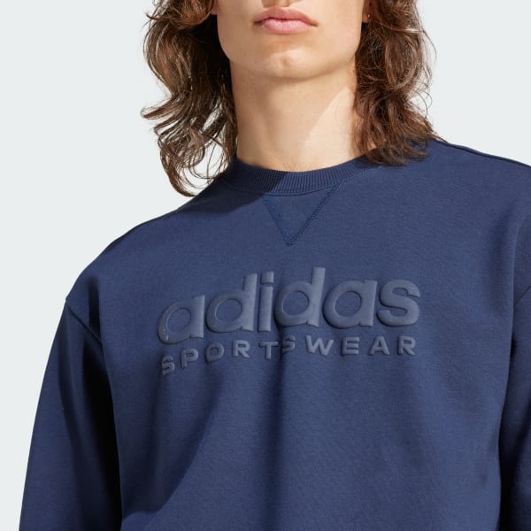adidas ALL SZN Fleece Graphic US Lifestyle adidas - | Blue | Sweatshirt Men\'s