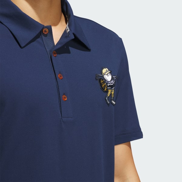 adidas Men's Golf x Malbon Polo Shirt - Blue adidas US