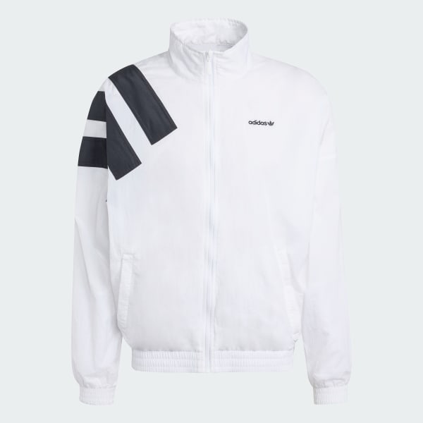 White ARCHIVE BLOCKED TRACK TOP 
