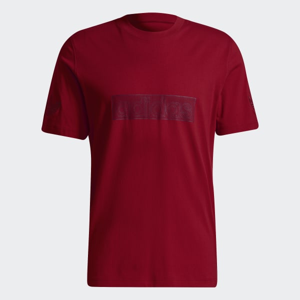 Czerwony adidas SPRT Logo Tee