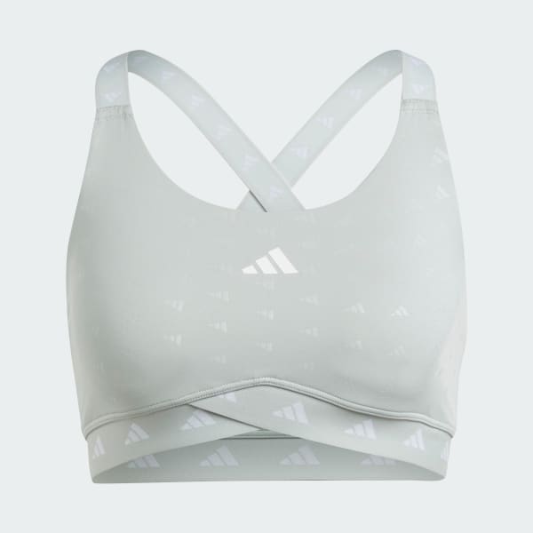 Gris Top deportivo PowerImpact Luxe Training Soporte Medio
