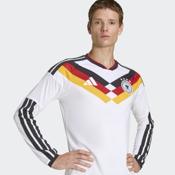 adidas Germany 26 Home Long Sleeve Jersey - White | Free Shipping