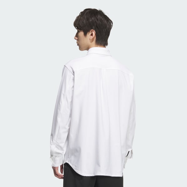 adabat メンズシャツ ホワイト 48(L) ABAHOUSE シャツ センタータック バンドカラーシャツ メンズ