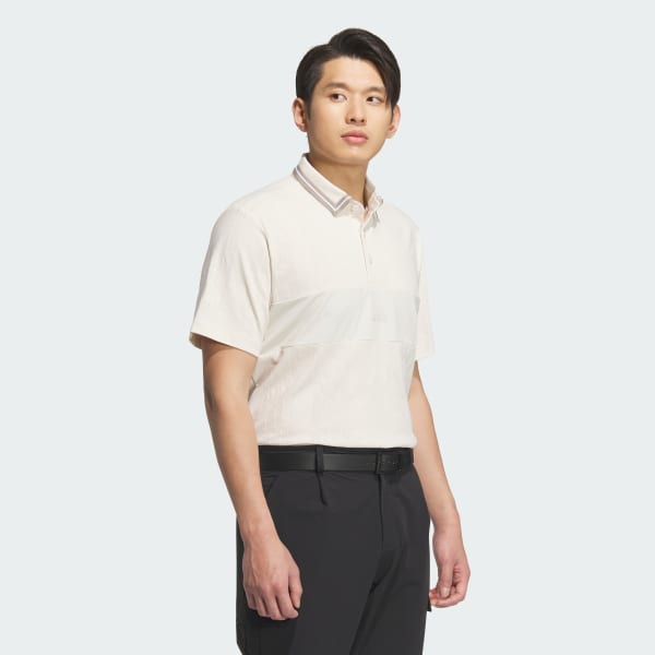 ベージュ 【ゴルフ】ビヨンド ザ コース ジャガード BOSロゴ 半袖シャツ