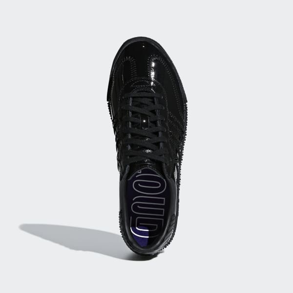 adidas black patent leather sneakers