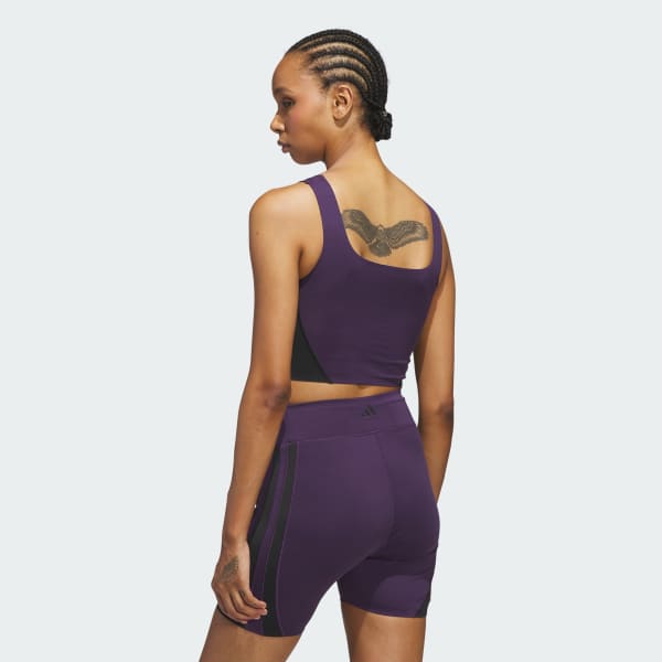 Roxo Regata Cropped adidas Basketball