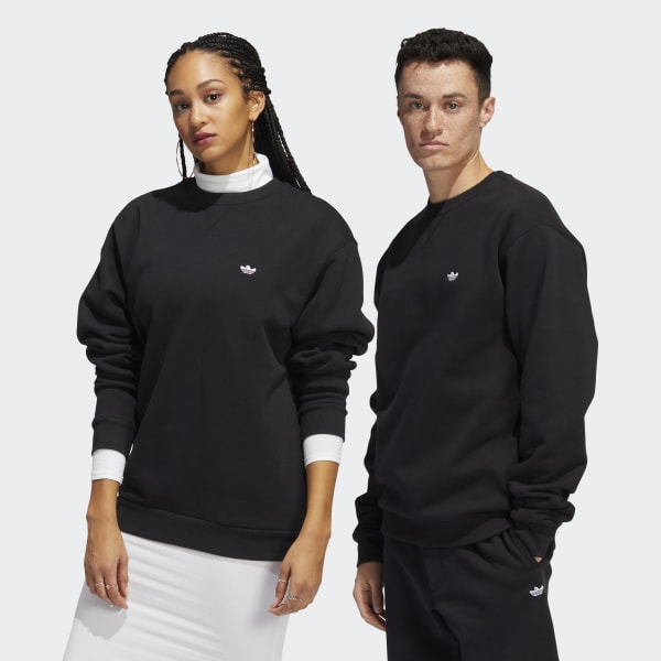 Μαύρο Heavyweight Shmoofoil Crewneck Sweater (Gender Neutral) W7425