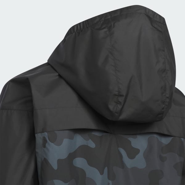 ブラック エッセンシャルズ カモ パック レギュラーフィット メッシュライニングウーブン トラックトップ