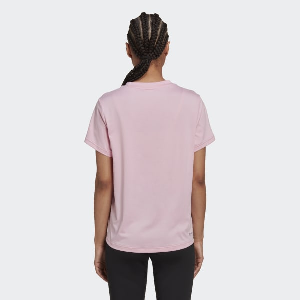 สีชมพู เสื้อยืดสไตล์มินิมอล AEROREADY Made for Training