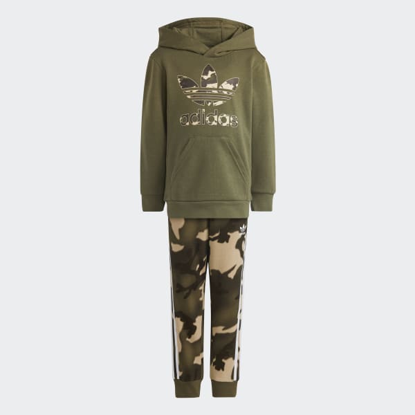 adidas Conjunto Buzo con Capucha Camo Verde adidas Colombia
