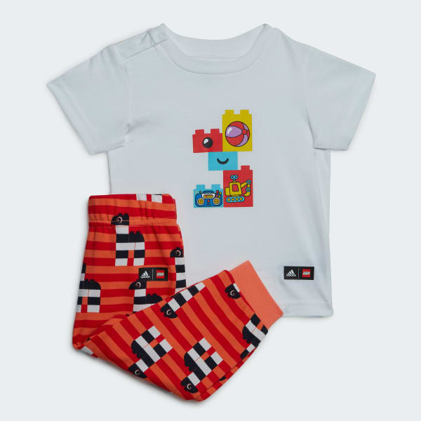 biela Súprava adidas x LEGO® Play Tee-and-Shorts