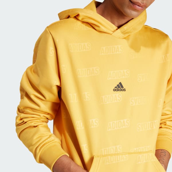 Adidas hoodie geel hot sale