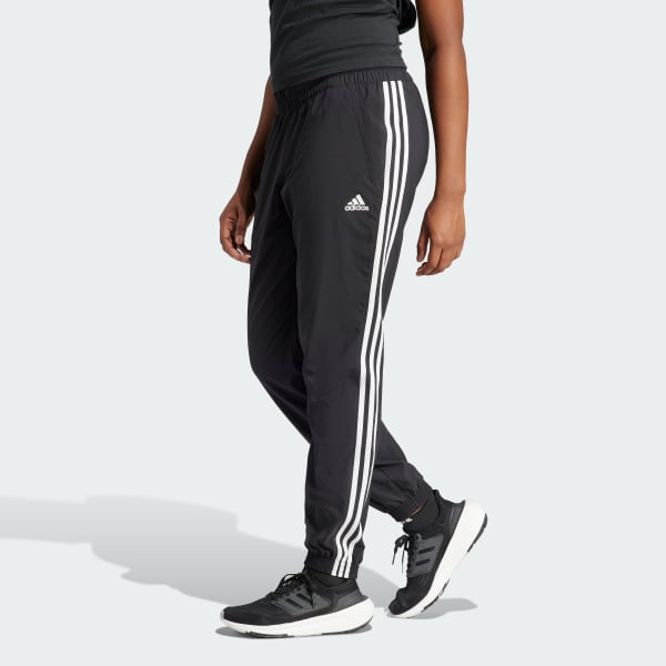 Black TRAINICONS 3-Stripes Woven Joggers BY598