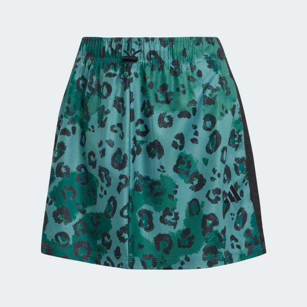 Cok-renkli Animal Print 3-Stripes Woven Etek