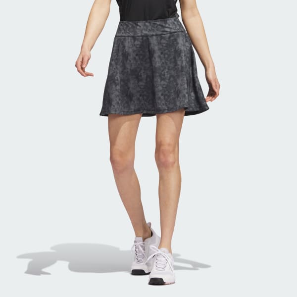 Black Essentials Printed Golf Skort