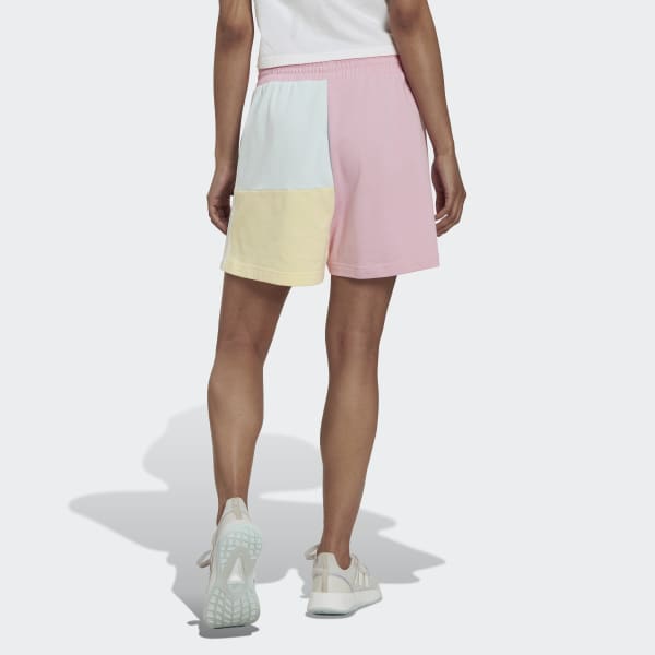 Pink Essentials 3-Stripes Colorblock Oversized Shorts CD282