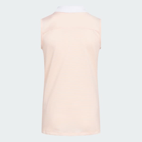 Rose Polo sans manches rayures Ottoman Enfants