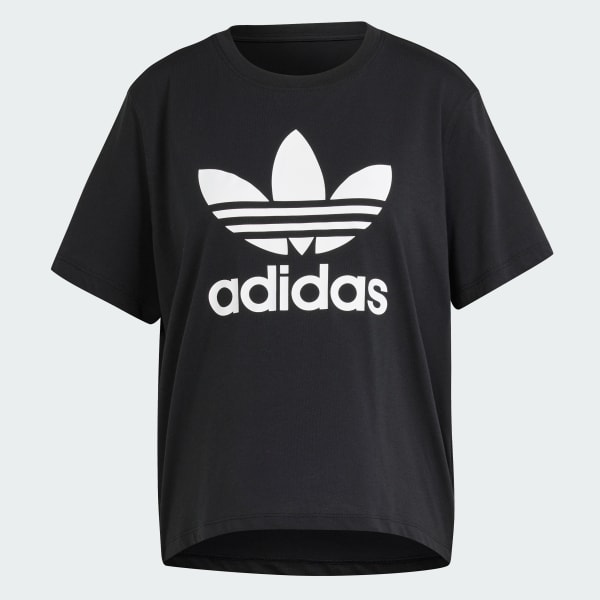 noir T-shirt boxy Adicolor Trèfle