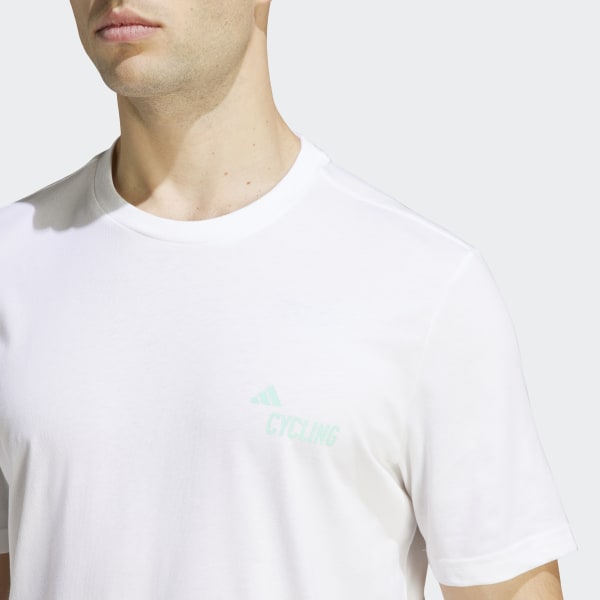Wit Cycling Graphic T-shirt (Uniseks)