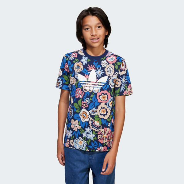 Azul Playera adidas Originals x Liberty London Niños