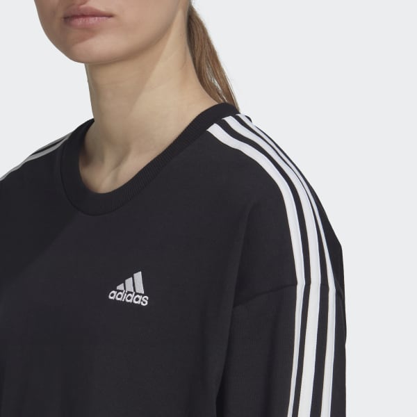 Preto Vestido Essentials 3-Stripes QD821