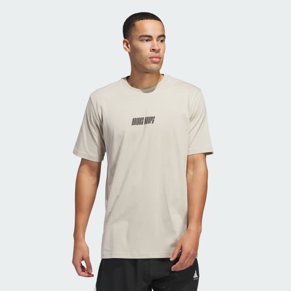 Beige Polo adidas Hoops Estampado