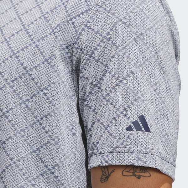 adidas Ultimate365 Hounds Jacquard Polo Shirt - White | Free