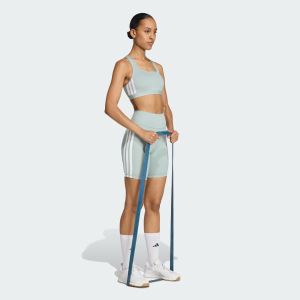 vert Leggings courts à 3 bandes Optime Essentials