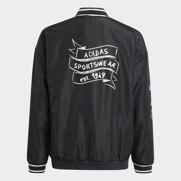 Black and white adidas shop jacket kids