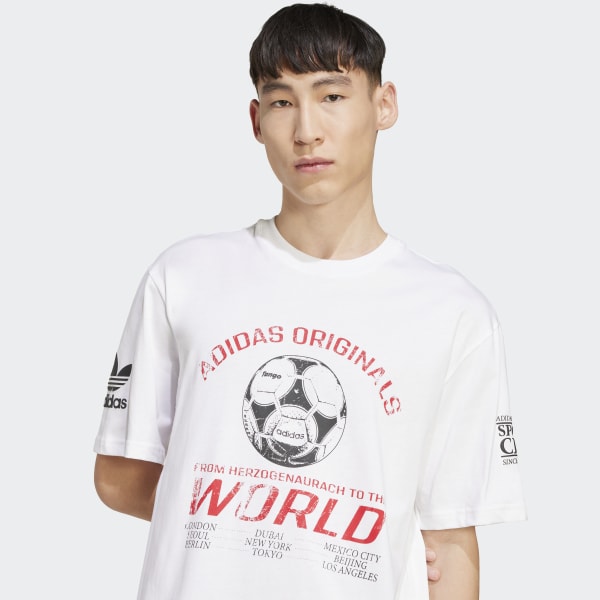 adidas 90s Soccer Graphic Tee - White | Free Shipping with adiClub