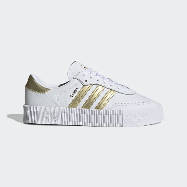 adidas sambarose white silver