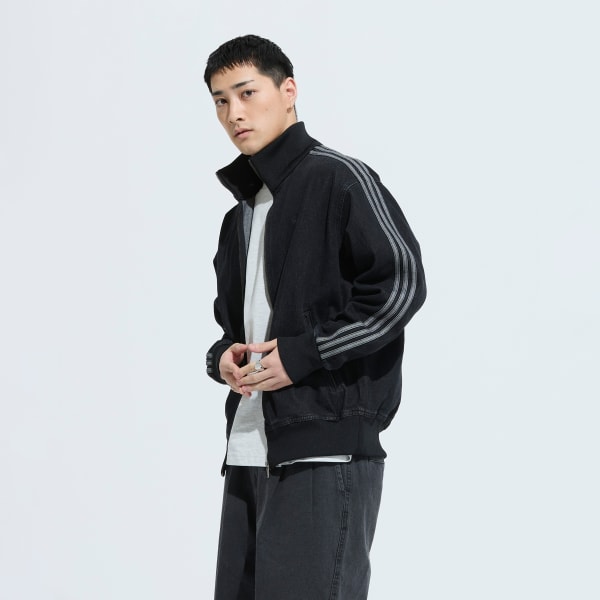 ブラック アディカラー デニム ファイヤーバード トラックトップ