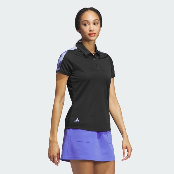 Black Ultimate365 Printed Polo