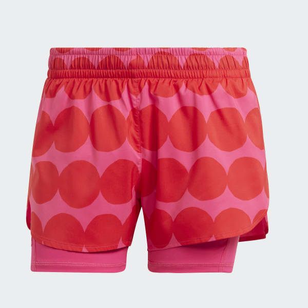 Red adidas x Marimekko Marathon 20 Shorts BL841