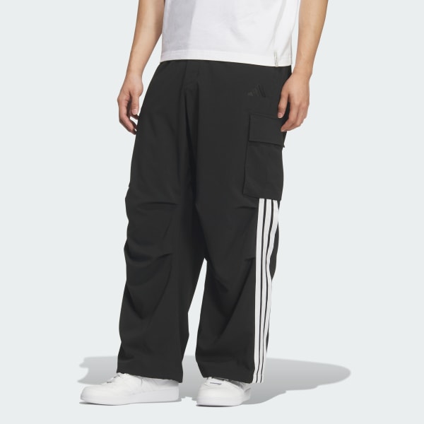 ブラック 軽パン ストレッチカーゴパンツ