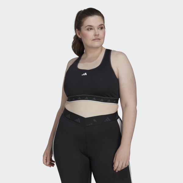 Black Hyperglam Powerreact Medium-Support Techfit Training Bra (Plus Size) BVS43
