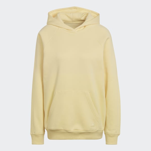 adidas ALL SZN Fleece Boyfriend Hoodie - Yellow | Women's Training 