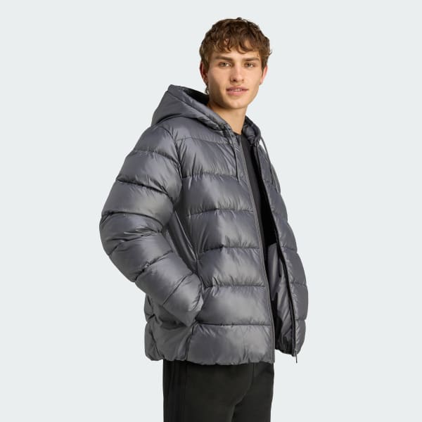 Γκρι Μπουφάν Essentials CLIMAWARM Synthetic Down Puffer με κουκούλα