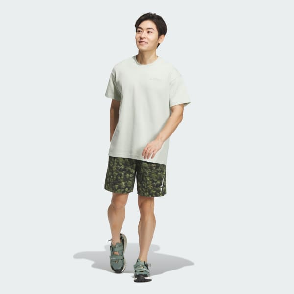 adidas パンツ ナショナル ジオグラフィック Aeroready 総柄