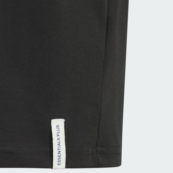 ブラック キッズ エッセンシャルズ プラス レギュラーフィット スリーストライプス半袖Tシャツ
