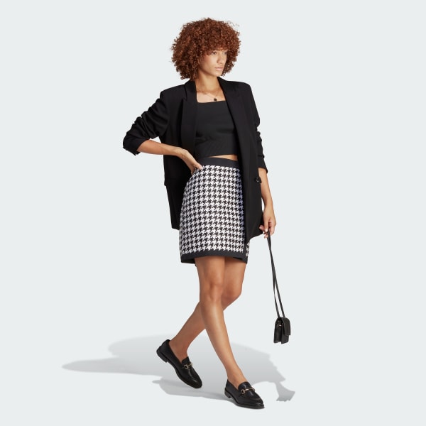 Negro Falda Originals Moments Trifolio Houndstooth