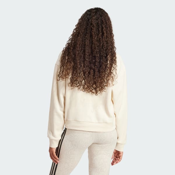 Blanc Sweat-shirt ras-du-cou Snake