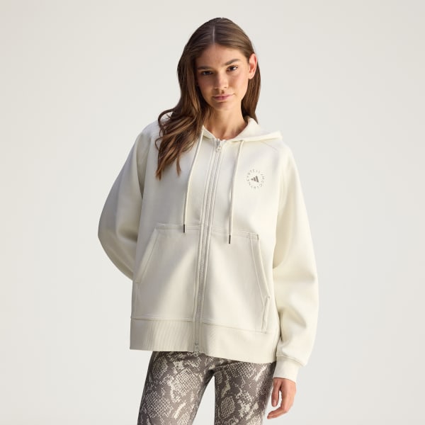 Bege Casaco com Capuz adidas by Stella McCartney
