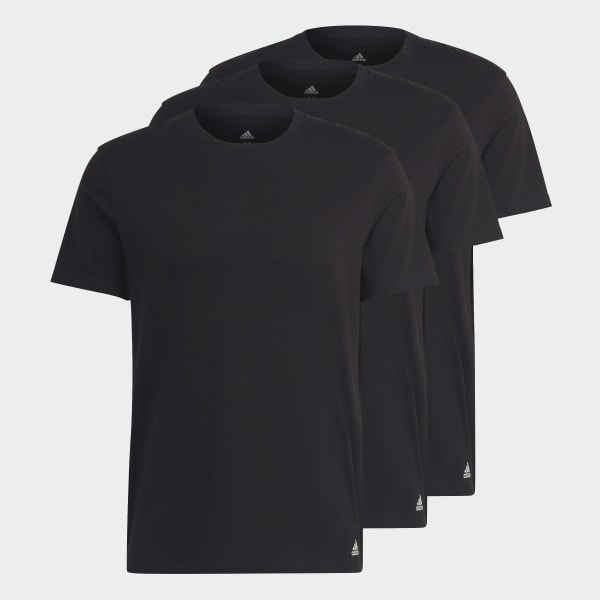 Negro Camiseta Active Flex Cuello Redondo Algodón