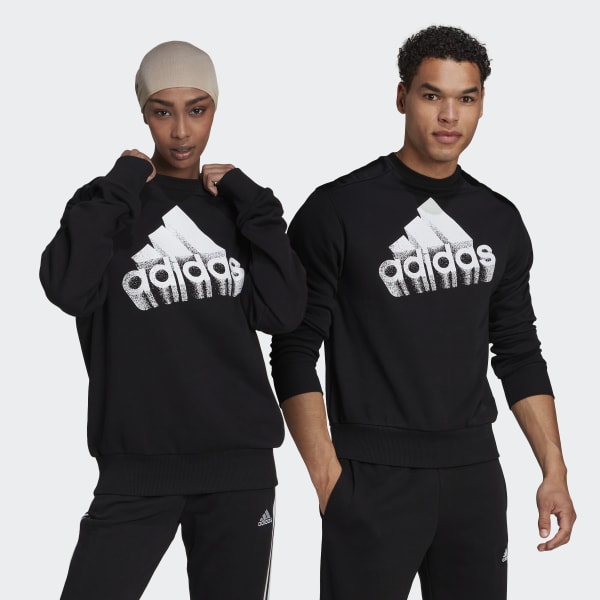 Negro Buzo Essentials Brand Love Felpa Francesa (Unisex) LA584