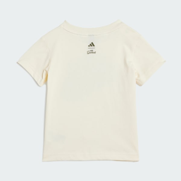 สีขาว ชุดเสื้อยืดและกางเกงสำหรับเด็ก The Simpsons