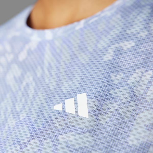 Grey Own the Run CLIMACOOL 3-Stripes Tank Top