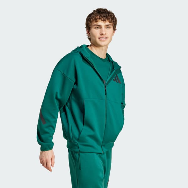 Green Z.N.E. Full-Zip Hooded Track Jacket