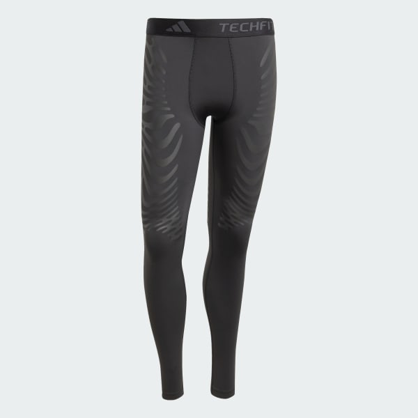 Black Techfit Control Training Long Tights